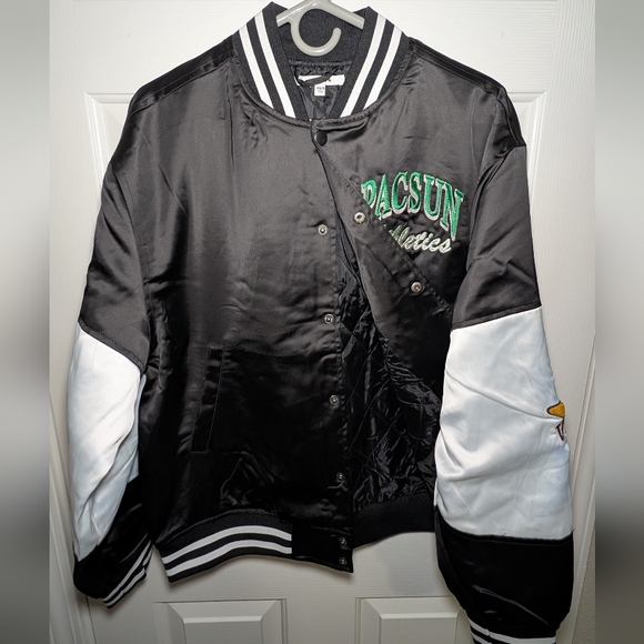 NWT PacSun Black Athletic Varsity Jacket - Picture 4 of 8